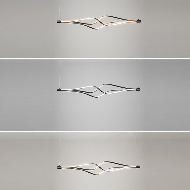 Modern Chandeliers For Foyer Wave Suspension Light LED Pendant Light Fixtures