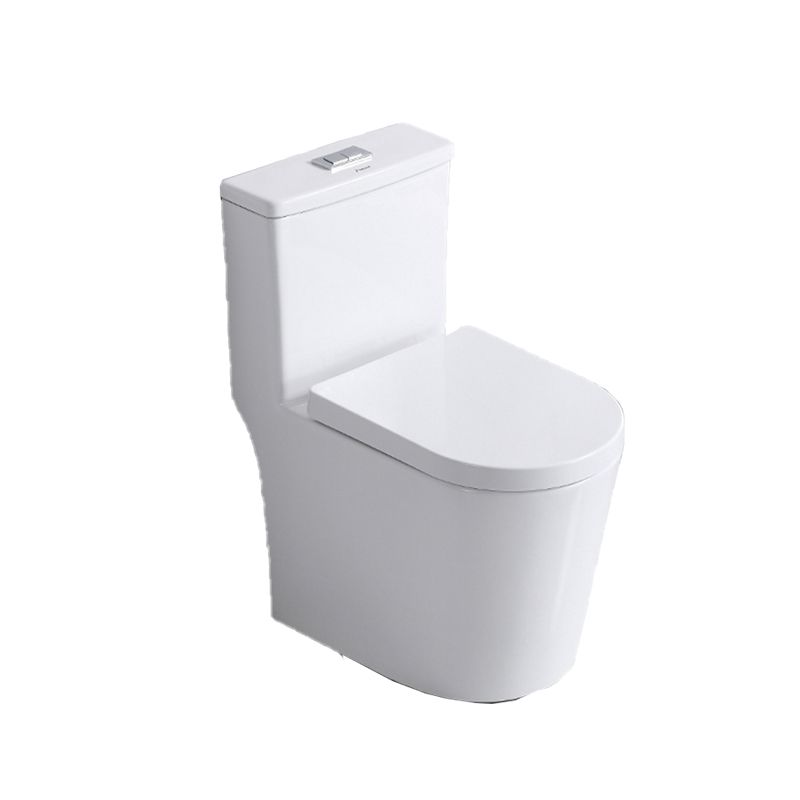 Contemporary Skirted Toilet Bowl One Piece Flush Toilet with Seat