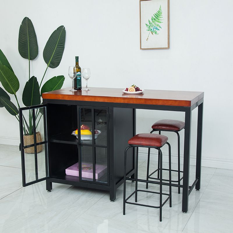 Traditional Stationary Kitchen Island Set Metal Kitchen Island Set for Home Use