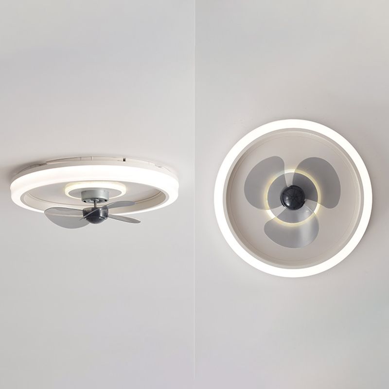 Acrylhalo -Ring Deckenlüfter Leuchte Makkaron Minimalist LED Semi Flush Leuchte