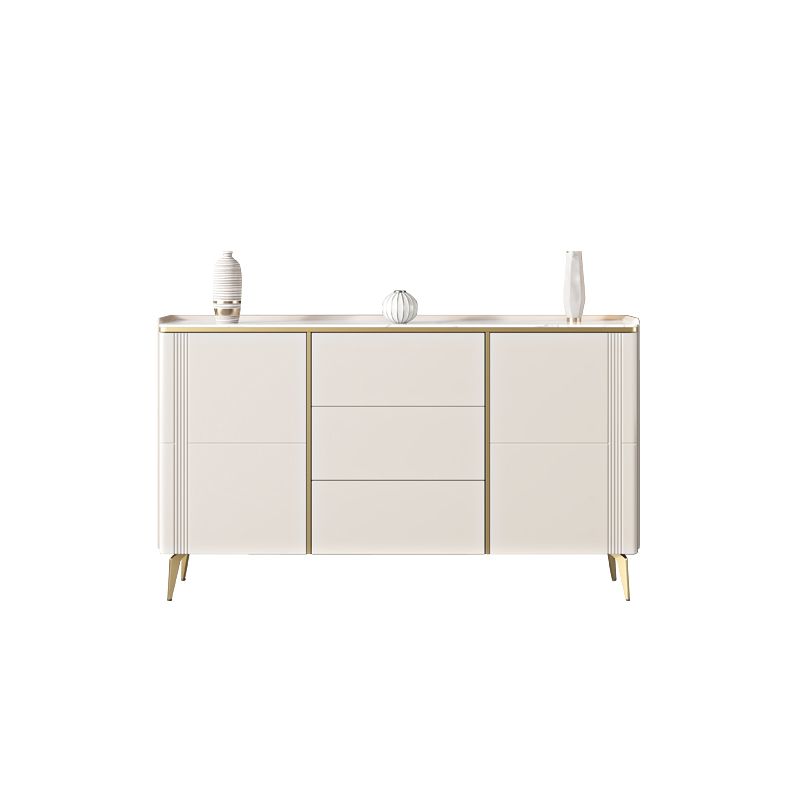 Contemporary Style Wood Sideboard Table with Cabinets and Drawers