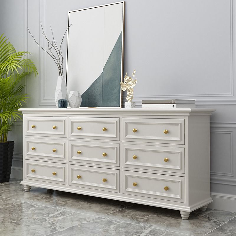 Classic Glam Storage Chest Solid Wood Dresser , 17.55-inch Width