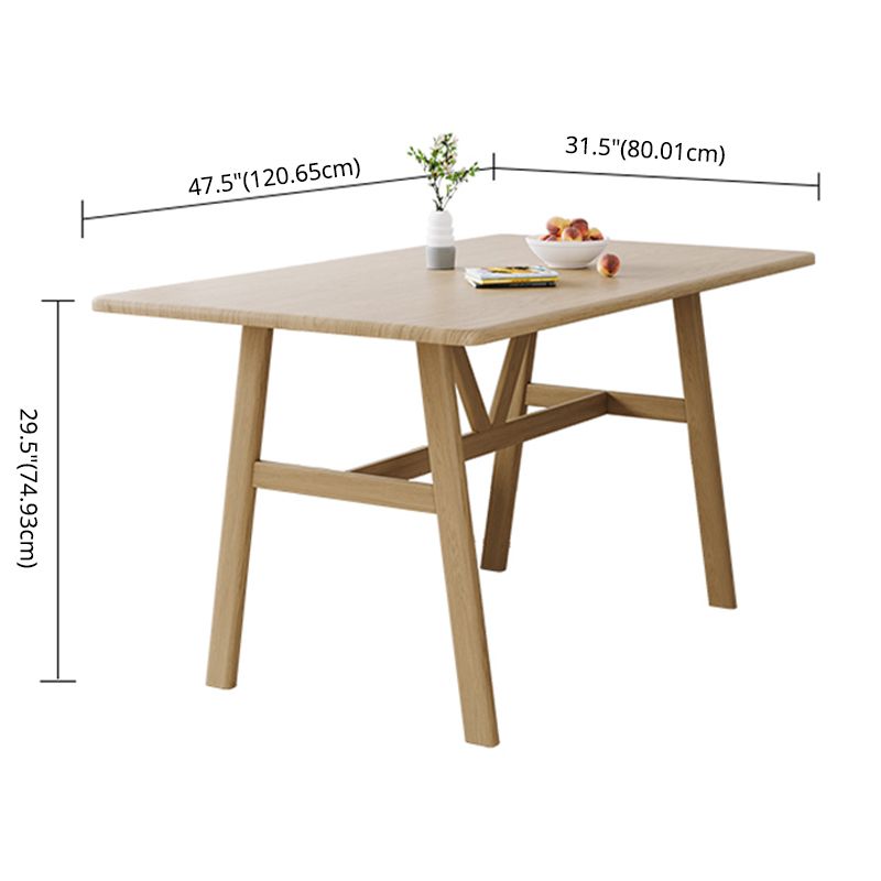 Rectangular Contemporary MDF Dining Room Set Dining Furniture Set with Metallic Base