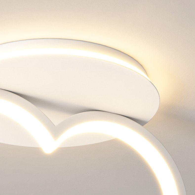 LED White Ceiling Light Contemporary Flush Mount Lighting for Foyer