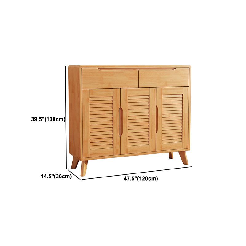 Modern & Contemporary Accent Cabinet Solid Wood Cabinet with Shelves