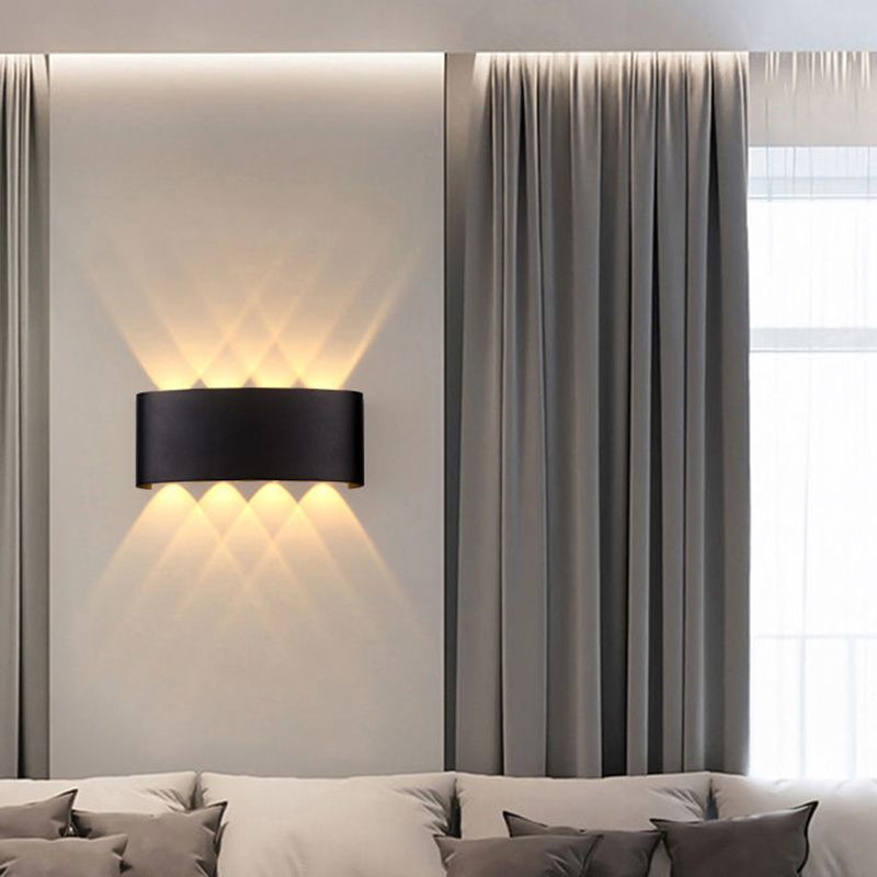 Éclairage mural de forme rectangulaire Métal de style moderne 1 lampe d'applications légères pour extérieur