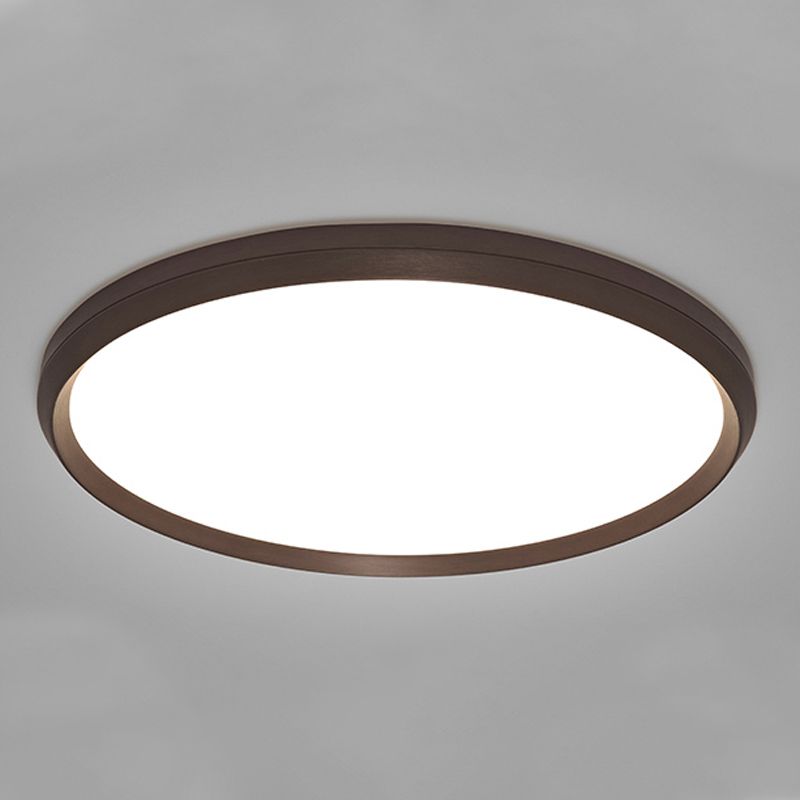 Plafonnier LED concis et moderne, montage circulaire en aluminium avec abat-jour en acrylique