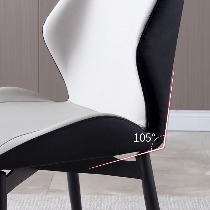 Contemporary Style Chairs Armless Chair with Metal Legs for Kitchen