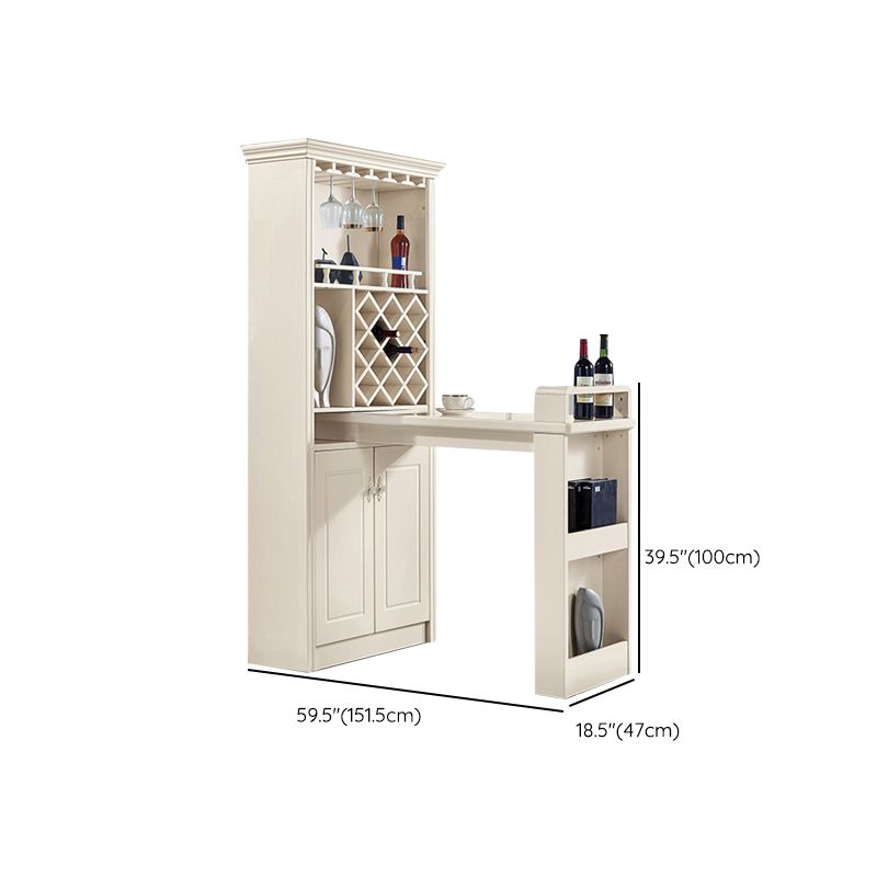 Contemporary Style 1/2 Pieces Wood Rectangular Bar Table Set for Dining Room