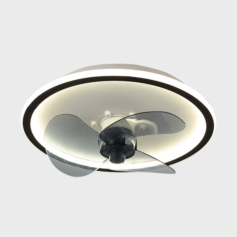 1-Light Ceiling Fan Light Modern Style Metal Ceiling Fan Lighting for Bedroom
