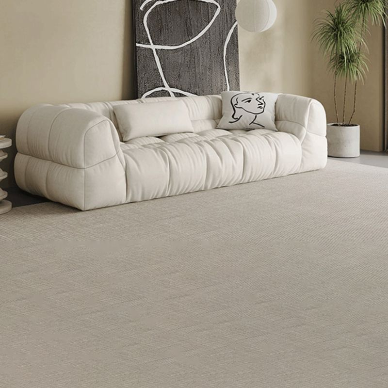 Contemporary White Cushions Tuxedo Arm Living Room Standard Settee