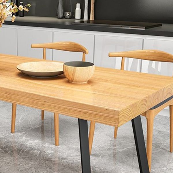 Industrial Natural Dining Set Rectangle 1/2/4/5/6/7 Pieces Dinette Set