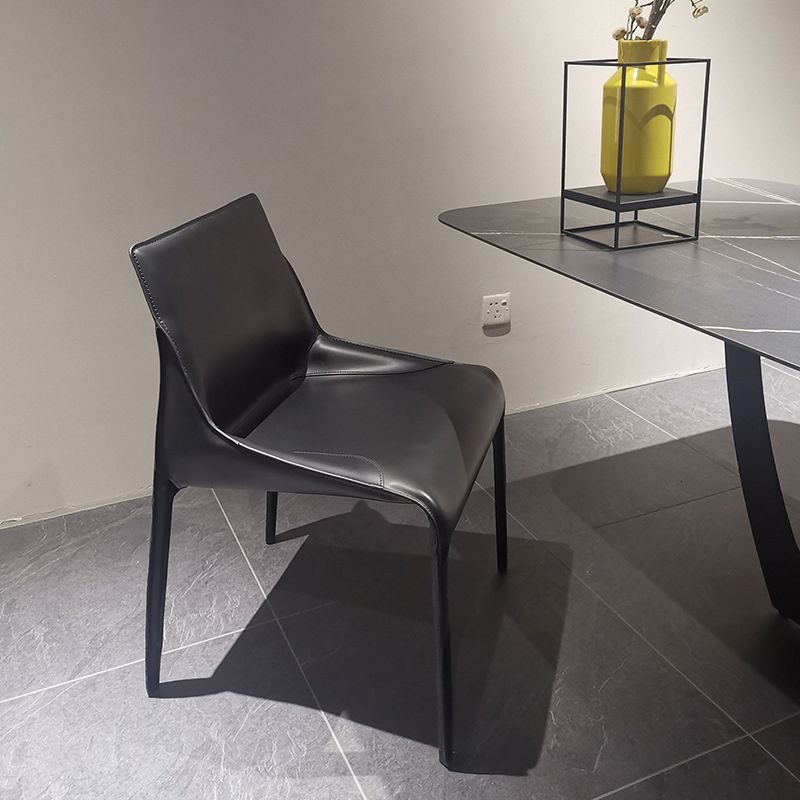 Faux Leather Kitchen Dining Chair Contemporary Upholstered Dining Chair