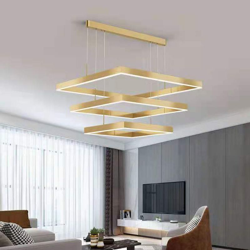 Aluminium zeitgenössischer Stil 3-Tier-Hänge-Leuchten 3-Lights LED-Droplampe