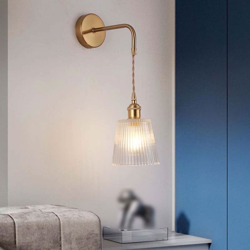 1 lumière géométrique mural luminaire de style industriel Idées d'éclairage mural en verre industriel lumières