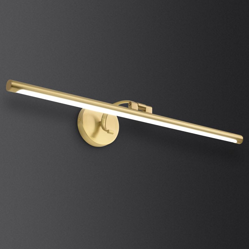 Lampada vanità vanità in rame in stile nordico con tonalità acrilica per camera da letto