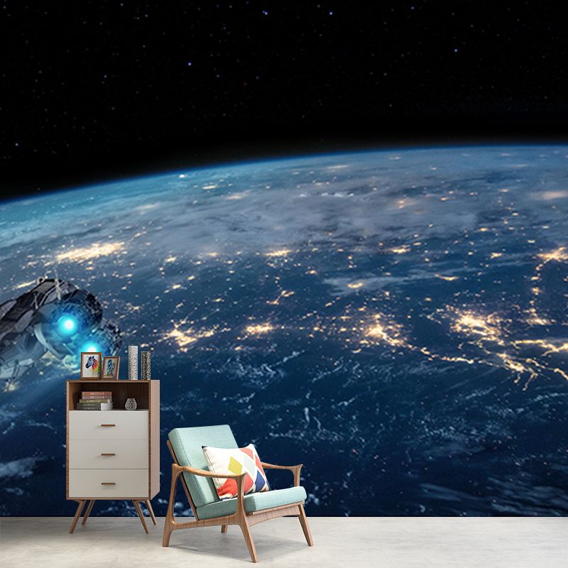 Mural Photography Stain Resistant Wallpaper Planets Living Room Wall Mural