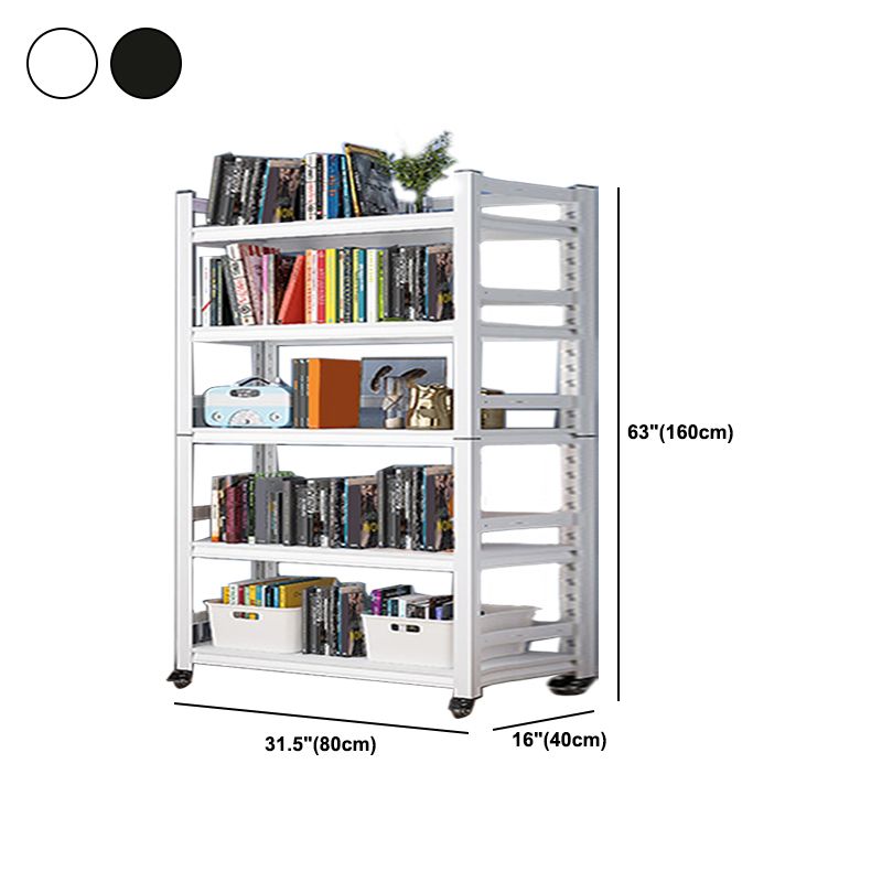 Open Standard Bookshelf Modern Minimalist Metal Rectangular Bookcase