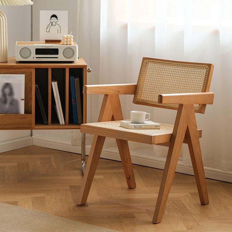 Les chaises en bois d'hévéa massif de style moderne ouvrent la chaise de salle à manger de cuisine latérale arrière