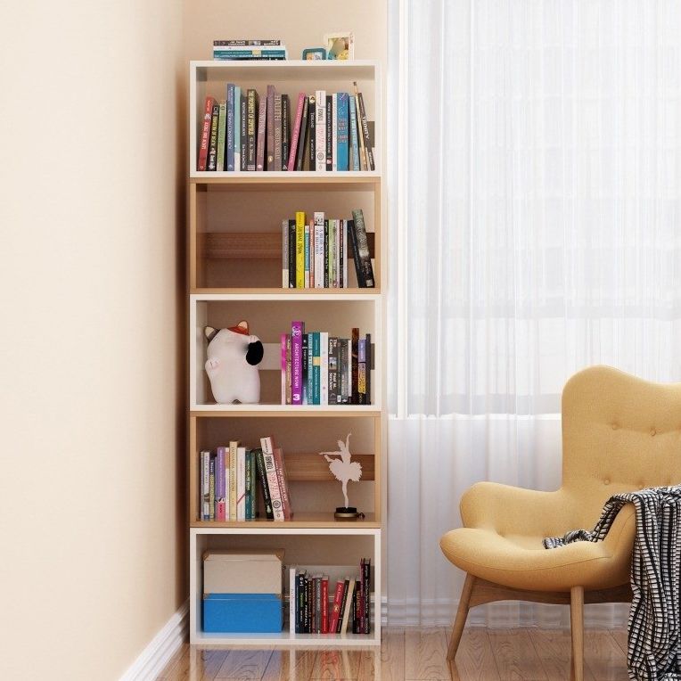 Scandinavian Style Bookshelf Engineer Wood Bookcase for Study Room