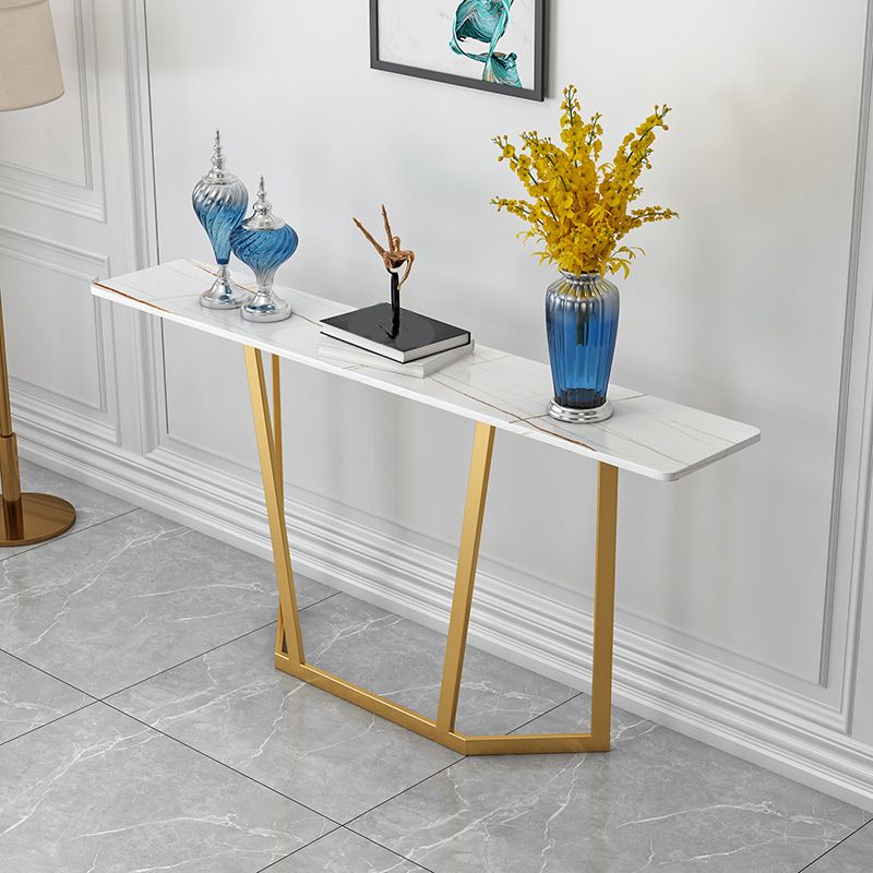 Modern Sofa Console Table Antique Finish Console Accent Table