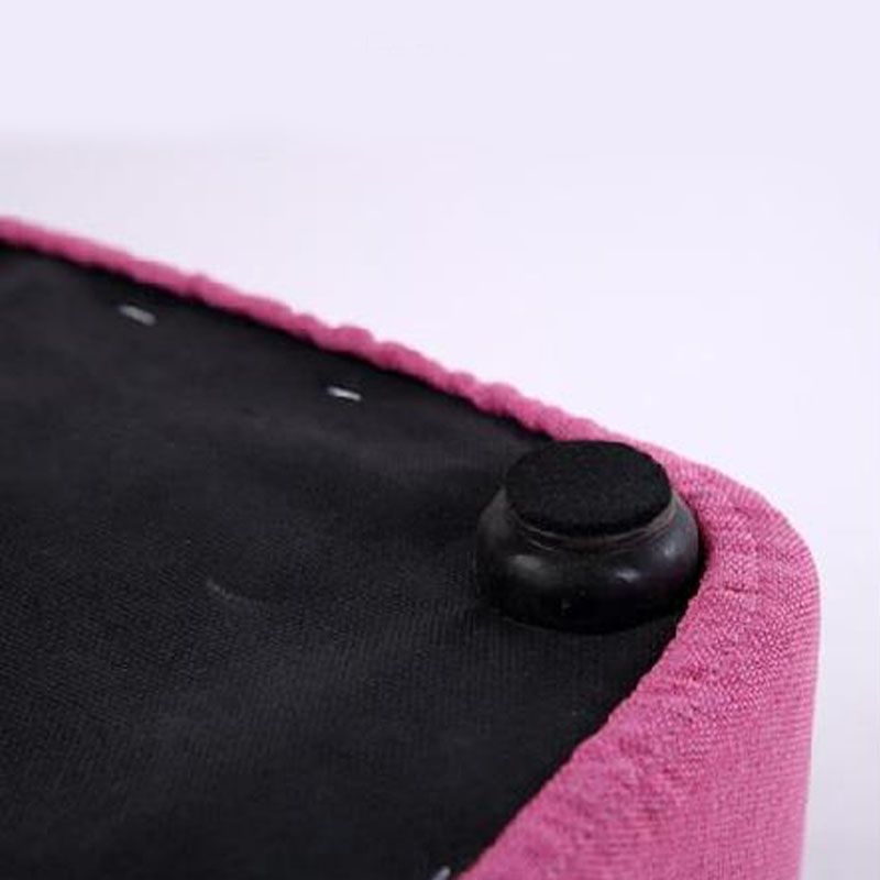 Modern Pouf Ottoman Cotton Fade Resistant Upholstered Tufted Square Ottoman