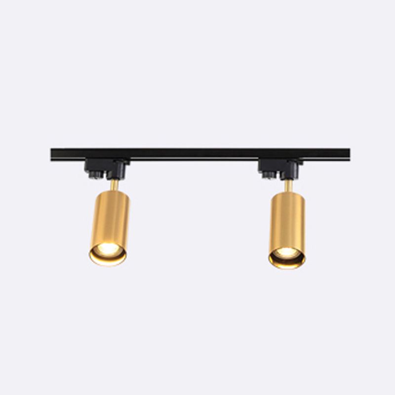 Lámpara cilíndrica moderna de montaje en techo, lámpara empotrada de metal en oro