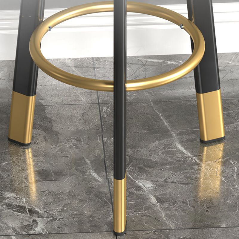 Contemporary Leather Counter Height Stools Bucket Bar Stool for Indoor