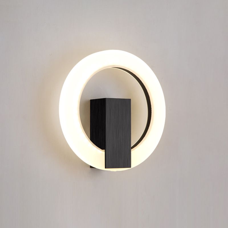 Acrilico Halo Ala Ala a forma di parete Sconcetto Minimalista LED Montate Accensione per camera da letto