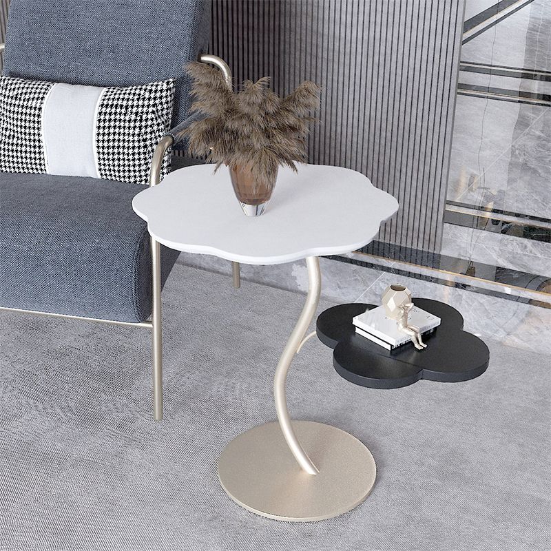Modernistic Living Room Double Tier Round with Storage Pedestal Side Table