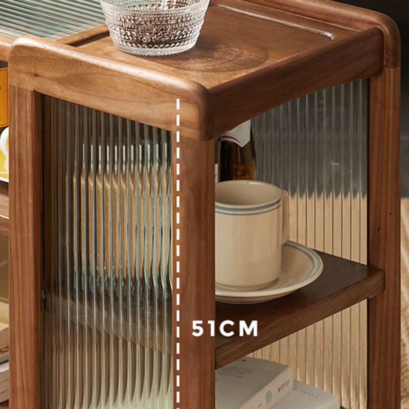 11.8" Wide Contemporary Side Table Solid Wooden Accent Side Table