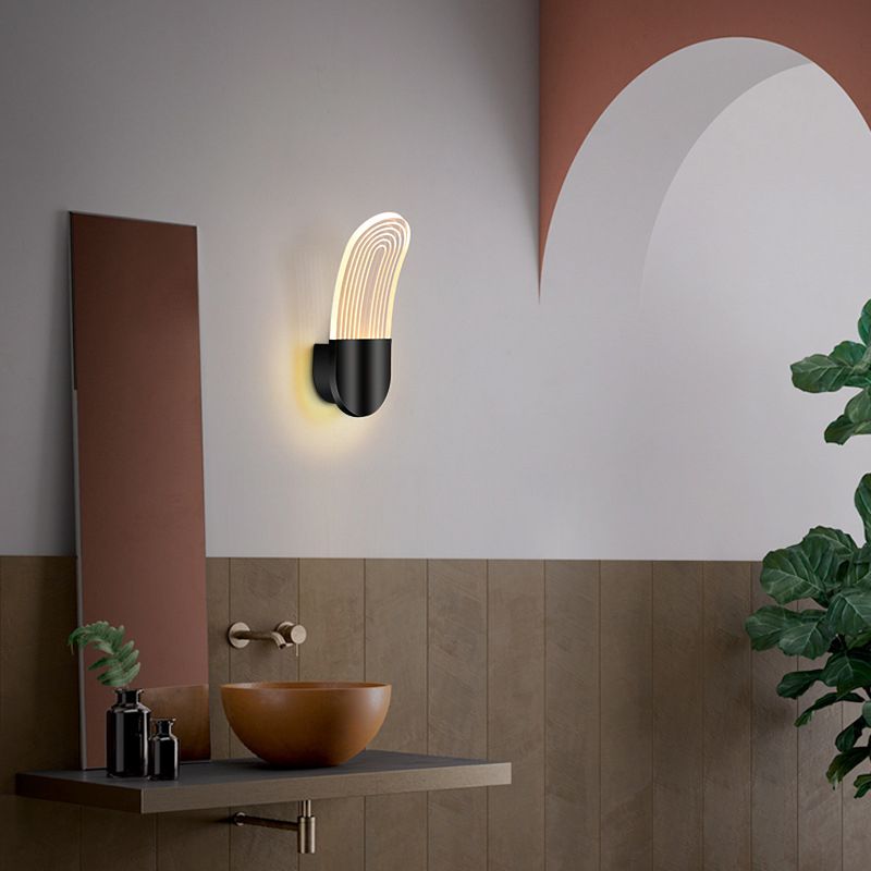 Modern Unique Shape Wall Light Fixture 1 Light Wall Mounted Lighting
