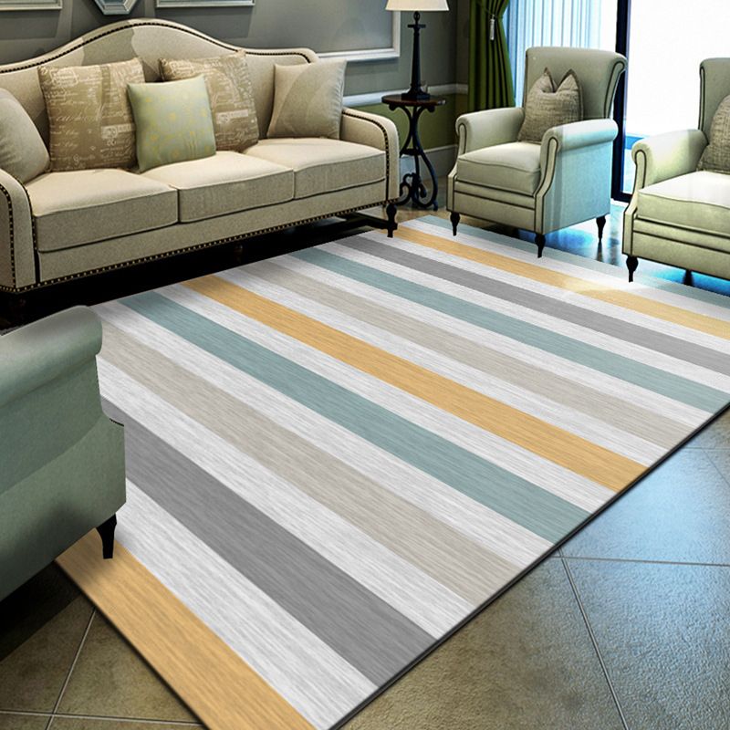 Unique Geometrical Print Rug Multi Color Modern Carpet Synthetics Stain Resistant Washable Non-Slip Backing Rug for Home