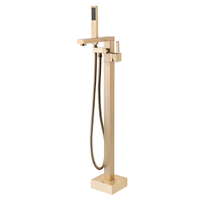 Modern Freestanding Tub Filler Trim Copper Floor Mounted Freestanding Bathtub Faucet