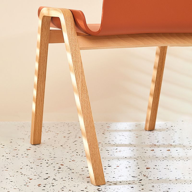 Silla de comedor de estilo moderno Silla auxiliar de cocina sin brazos con patas de madera