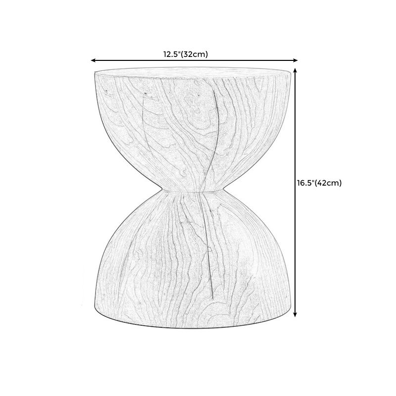 Pedestal End Table Natural/brown Round Wood Side End Table for Living Room