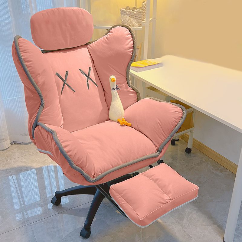 Contemporary Office Chair Nylon Base Swivel Rolling Task Chair with Wheels