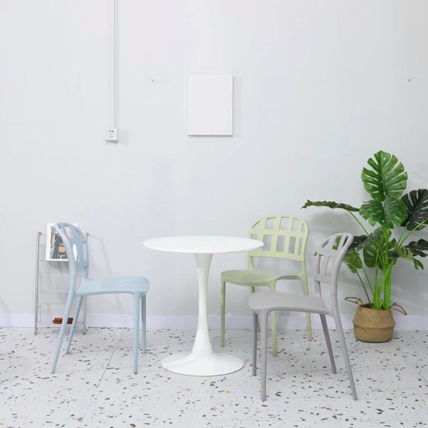 Plastic Armless Dining Chairs Scandinavian Style Home Dining Side Chair