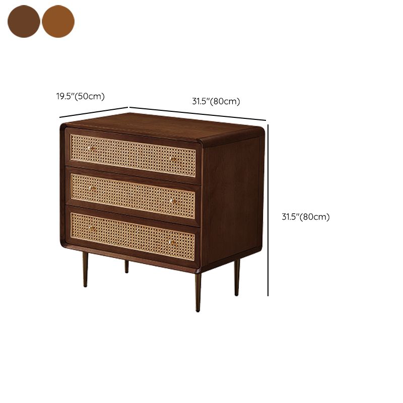 Solid Wood Storage Chest Dresser Glam Storage Chest with Drawers
