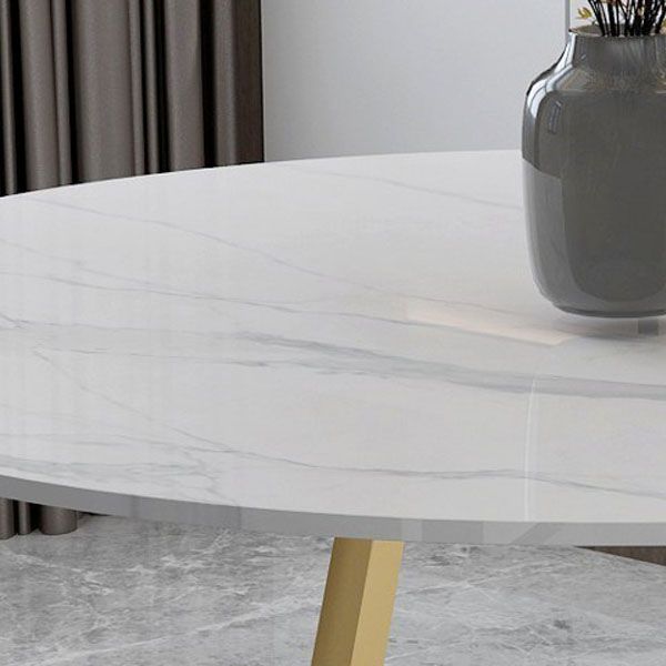 Glam 1/4/6 Pieces Dining Set Round Stone Dining Table for Dining Room