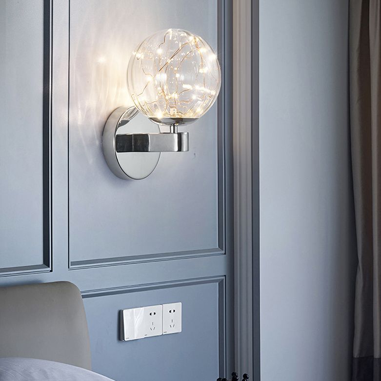 Nordic Modern Sconce Light Round Shape Star Wall Lamp for Bedroom Living Room