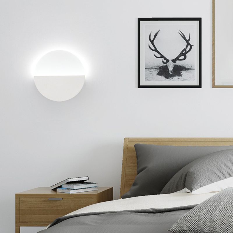 Circle Wall Light Contemporary Acrylic 1 Light Wall Mount Lighting for Bedroom