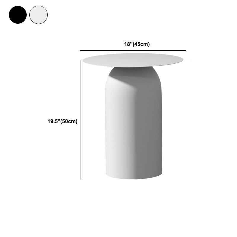 Mid-Century Modern Metal Coffee Table Round 1/2 Cocktail Table