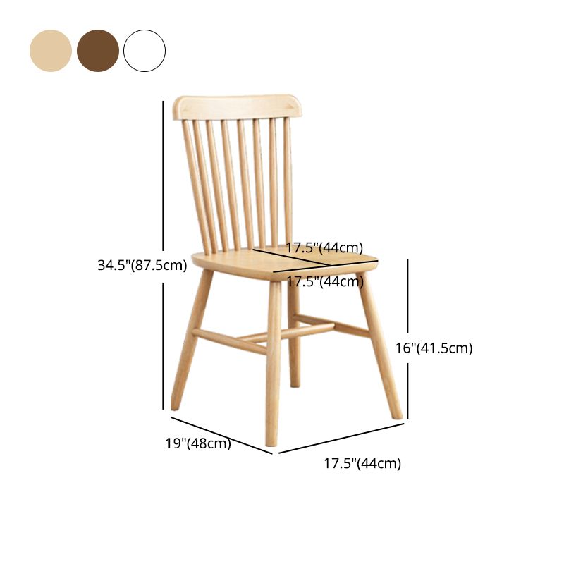 Silla contemporánea comedor silla sin brazos con patas de madera para cocina