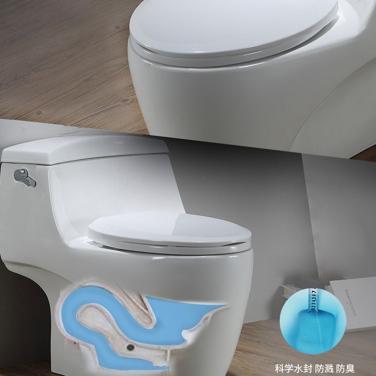 Modern Siphon Jet Toilet Bowl Cotton White Bidet Toilet with Seat for Bathroom