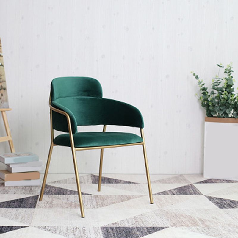 Home Kitchen Accent Chair Velvet Arm Upholstered Dining Chair