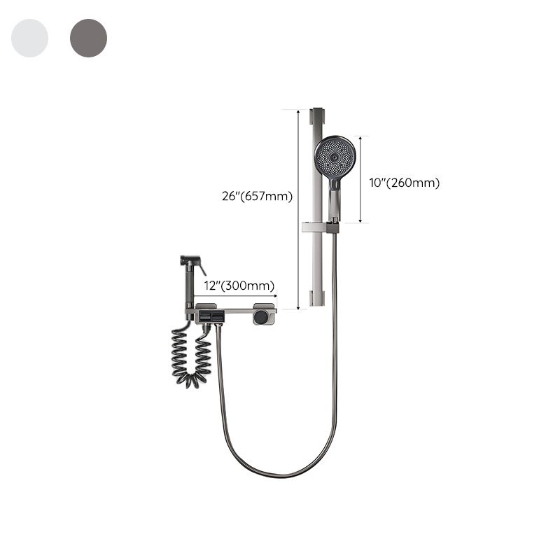 Classic Shower System Adjustable Spray Pattern Swivel Shower Combo with Slide Bar