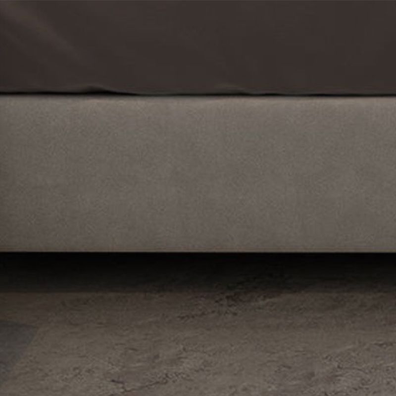 Glam wood Bed Frame Faux Leather Standard Bed with Upholstered Headboard for Bedroom