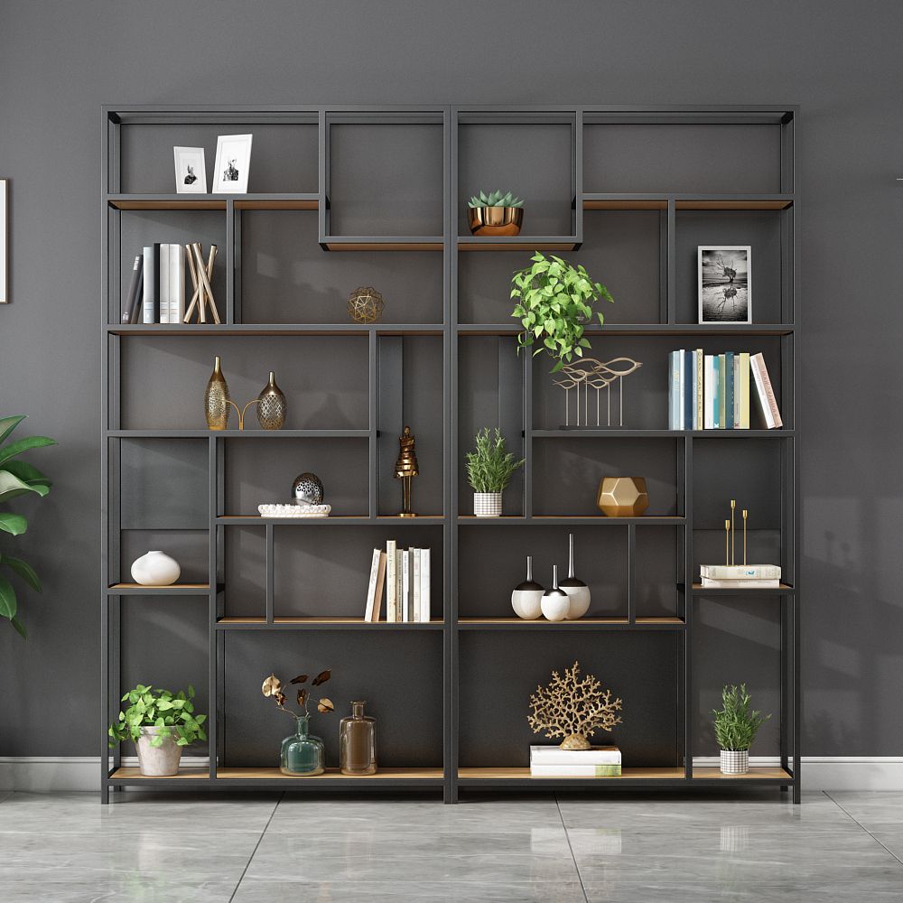 11.81 "W Bücherregal Industrial Style Open Back -Bücherregal für den Studienraum
