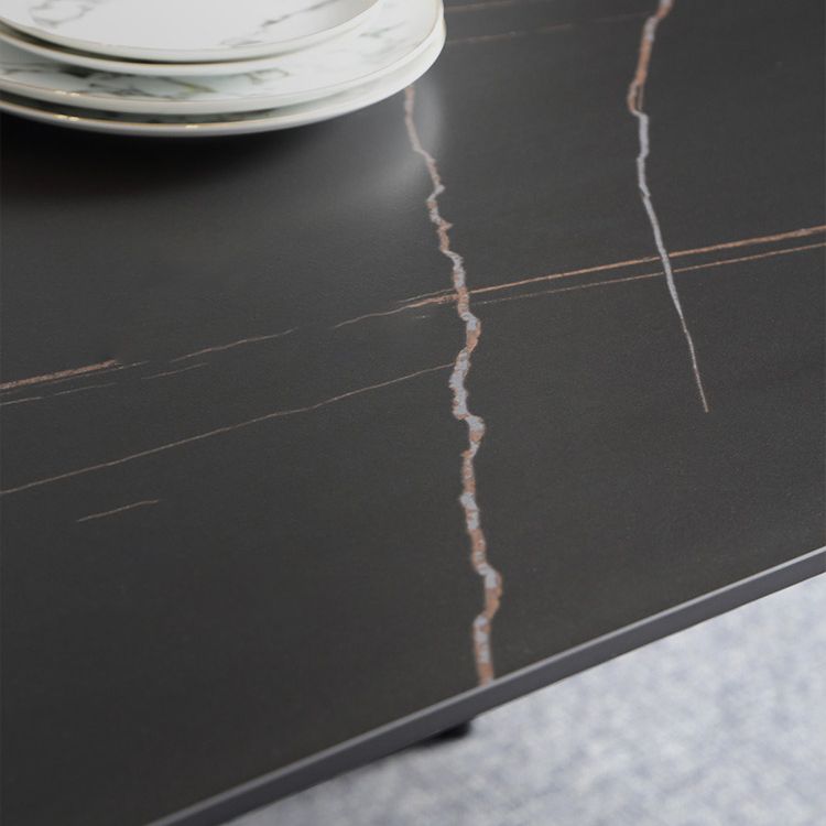 Black Stone 1/4/5/7 Pieces Dinette Set Rectangle Modern Indoor Dining Table Set